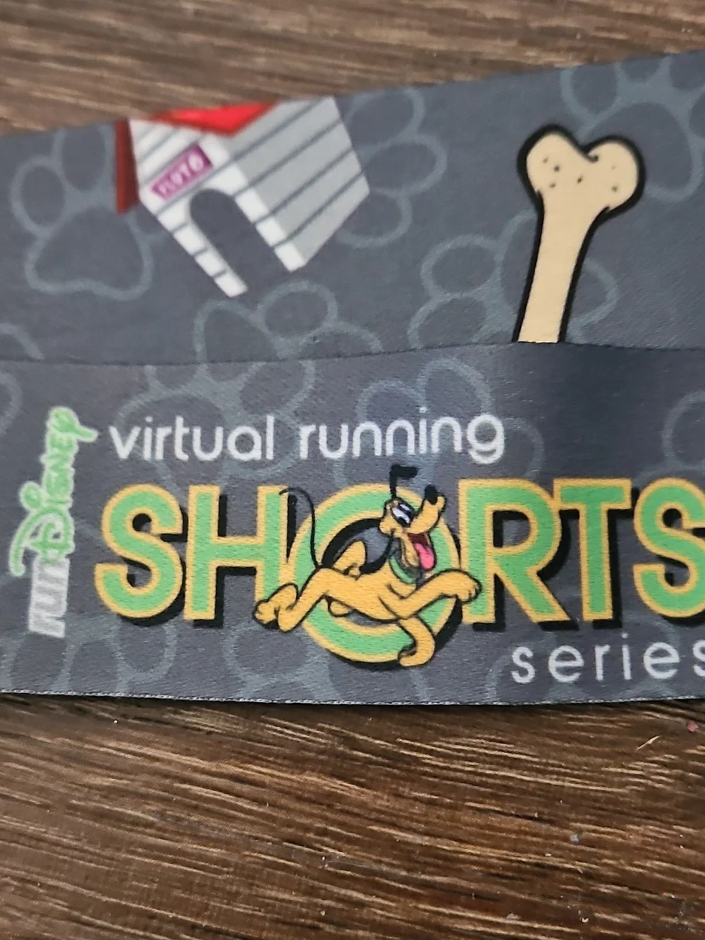 RunDisney 2017 Pluto Virtual Running Shorts Series Medals with Ribbon